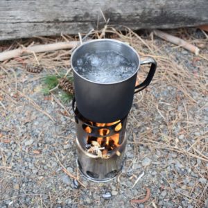 backpacking camp stove boiling water